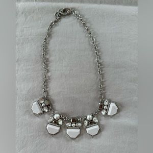 Adornable U Statement Silver & Crystal Necklace